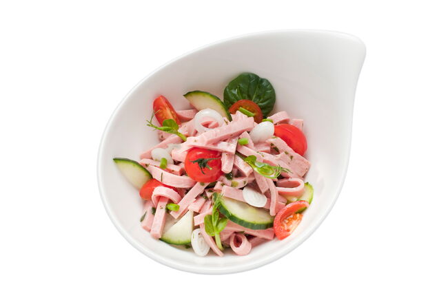 Thekensalat Bunter Salat aus Gemüse und Fleischbrät Dr. Doerr Feinkost GmbH & Co. KG
