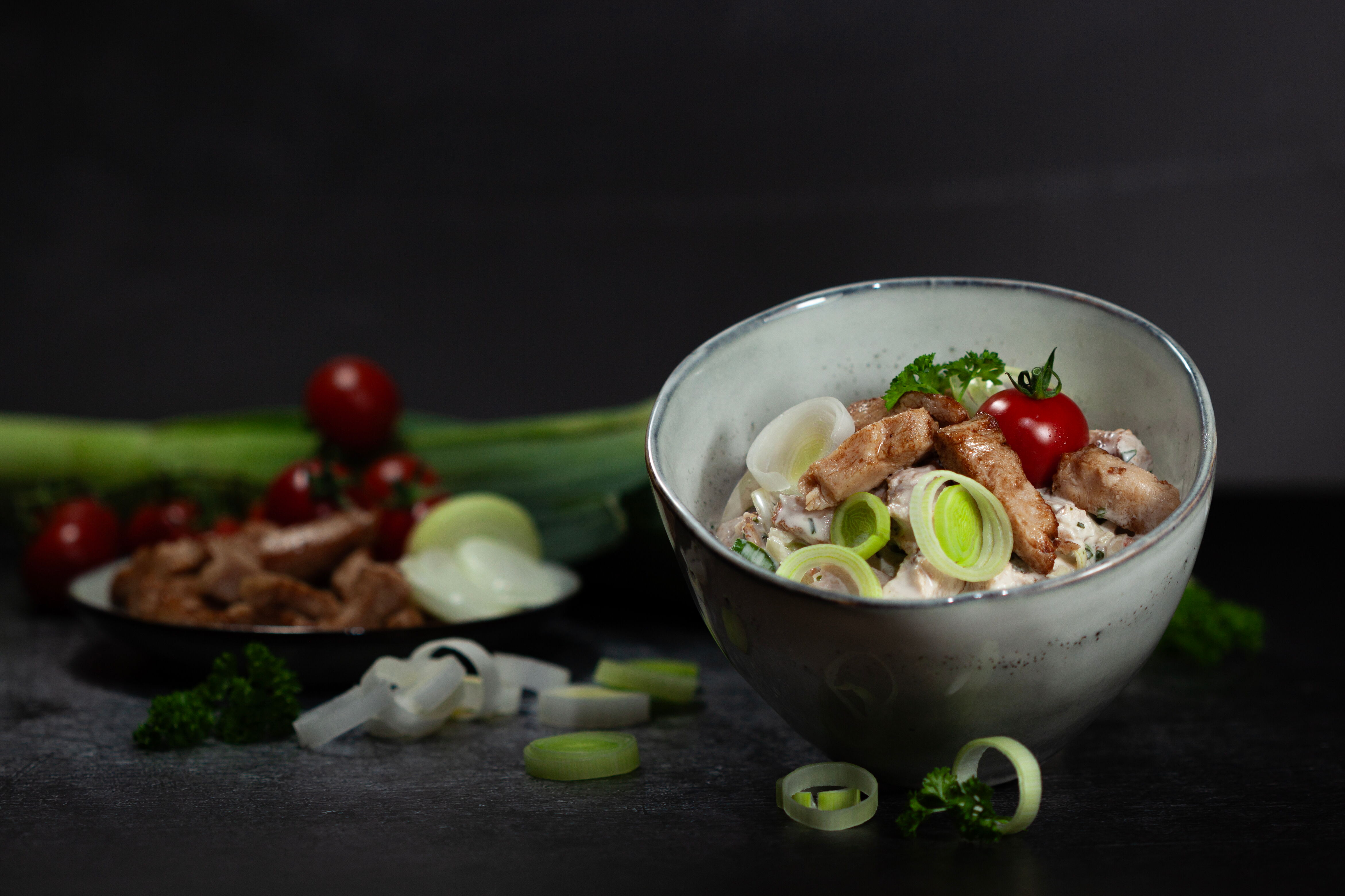 Feinkostsalat mit Brathähnchen von Dr. Doerr Feinkost
