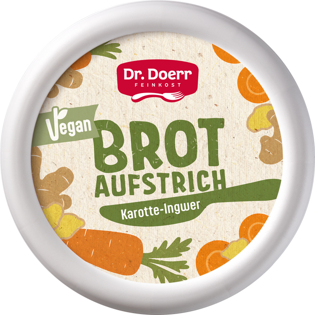 Dr. Doerr veganer Brotaufstrich Karotte Ingwer  - Produktabbildung